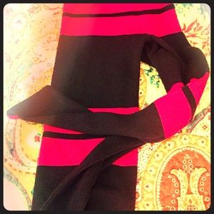 Pink and black striped sweater from Express